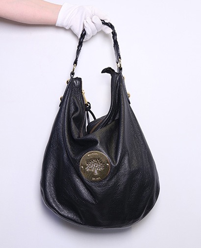 Daria Hobo, &pound;180, Handbags, Black, Leather, Front view